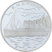 5 Won Titanic, North Korea, 2001 reverse image