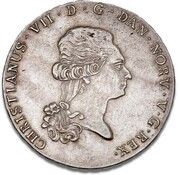 1 Speciedaler - Christian VII Second bust obverse image