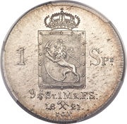 1 Speciedaler - Carl XIV Johan, Norway, 1819-1824 reverse image