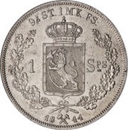 1 Speciedaler - Carl XIV, Norway, 1844 reverse image