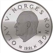 100 Kroner - Olav V 1994 Olympics - Cross-Country Skiing obverse image