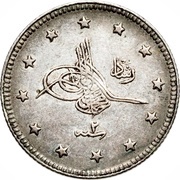 2 Kurus - Mehmed V "Reshat" right of Toughra obverse image