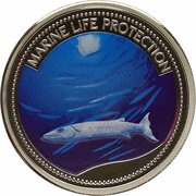 1 Dollar Barracuda, Palau, 2006 reverse image