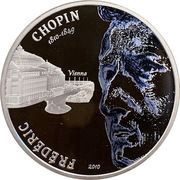 1 Dollar Frédéric Chopin: Vienna, Palau, 2010 reverse image