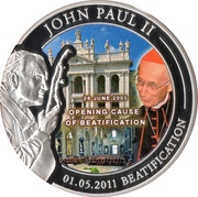 1 Dollar Opening the Cause of Beatification, Palau, 2011 reverse image