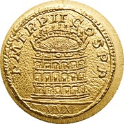 1 Dollar 'Colosseum' coin, Palau, 2011 reverse image