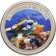 1 Dollar Mandarin dragonet, Palau, 2011 reverse image
