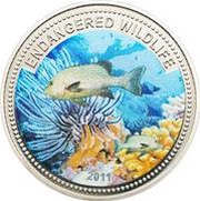 1 Dollar Copper Rockfish, Palau, 2011 reverse image