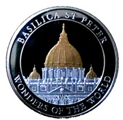 1 Dollar Basilica St Peter, Palau, 2012 reverse image