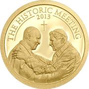 1 Dollar The Historic Meeting, Palau, 2013 reverse image