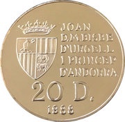 20 Diners - Joan Martí i Alanis XVI Winter Olympic Games obverse image