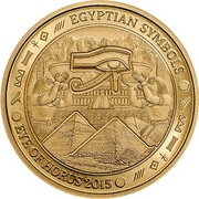 1 Dollar Eye of Horus, Palau, 2015 reverse image