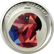 5 Dollars Eclectus Parrot, Palau, 2006 reverse image