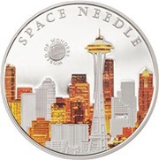 5 Dollars Space Needle, Palau, 2015 reverse image