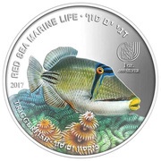 5 Dollars Triggerfish, Palau, 2017 reverse image