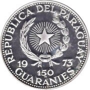 150 Guaraníes Munich Olympics - Boxer obverse image