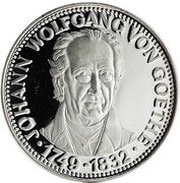 150 Guaraníes Johann Wolfgang von Goethe, Paraguay, 1973 reverse image