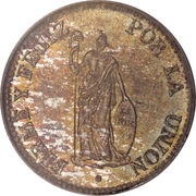 2 Reales, Peru, 1825-1856 reverse image