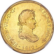 4 Escudos - Fernando VII Small Draped Bust obverse image
