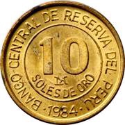 10 Soles de Oro Admiral Grau obverse image