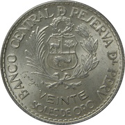 20 Soles de Oro Casa de Moneda obverse image