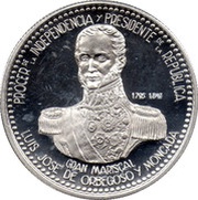 1 Nuevo Sol Luis José Orbegoso y Moncada reverse image