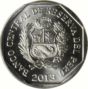 1 Nuevo Sol Inca Temple of Huaytará obverse image