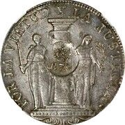 8 Reales - Ferdinand VII Countermark on Peru 8 Reales obverse image