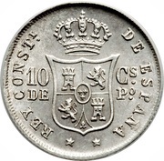 10 Centimos - Alfonso XII reverse image