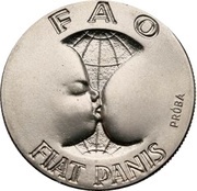 10 Zlotys FAO; Trial Strike Ni, Poland, 1971 reverse image