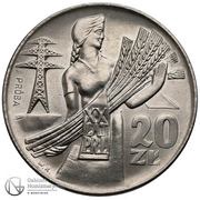20 Zlotys 20th Anniversary of People's Republic of Poland;Trial Strike Ni, Poland, 1964 reverse image