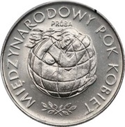 20 Zlotys International Year of Women; Trial Strike, Poland, 1975 reverse image