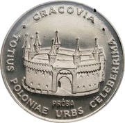 20 Zlotys Restoration of Krakow; Trial Strike, Poland, 1981 reverse image