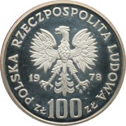 100 Zlotys Interkosmos '78; Trial Strike obverse image