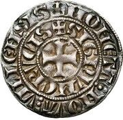 ½ Gros "Baudekin" - John I, Belgium, 1309-1310 reverse image