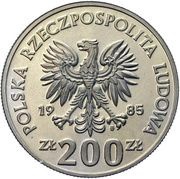 200 Zlotys World Cup; Trial Strike obverse image