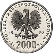 2000 Zlotys Duke Mieszko I; Trial Strike obverse image