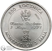 10 000 Zlotys Polish Constitution; Trial Strike, Poland, 1991 reverse image