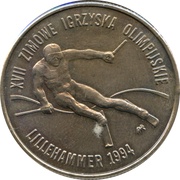 20 000 Zlotys Lillehammer 1994, Poland, 1993 reverse image