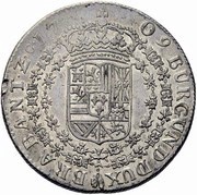 1 Patagon - Philip V, Belgium, 1709 reverse image
