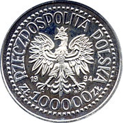 100 000 Zlotys Warsaw Uprising obverse image