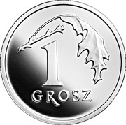 1 Grosz One Hundred Years of the Zloty, Poland, 2019 reverse image