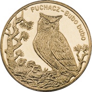 2 Zlotys Eagle-owl (Bubo bubo), Poland, 2005 reverse image
