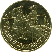 2 Zlotys Rycerz ciężkozbrojny XV w., Poland, 2007 reverse image