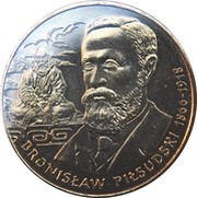 2 Zlotys Bronisław Piłsudski, Poland, 2008 reverse image