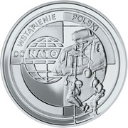 10 Zlotys Wstąpienie Polski do NATO, Poland, 1999 reverse image