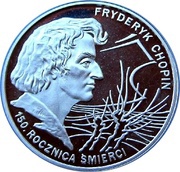 10 Zlotys Fryderyk Chopin, Poland, 1999 reverse image