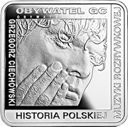 10 Zlotys Grzegorz Ciechowski, Poland, 2014 reverse image