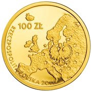 100 Zlotys European Union Presidency obverse image