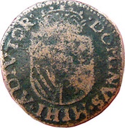 1 Liard - Philip II, Belgium, 1582-1591 reverse image
